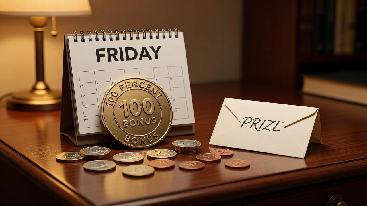 Viernes de la Suerte: calendario, moneda 100% bonus y sobre prize